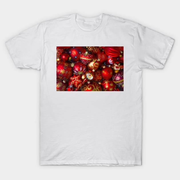 All Red Ornaments T-Shirt by photogarry